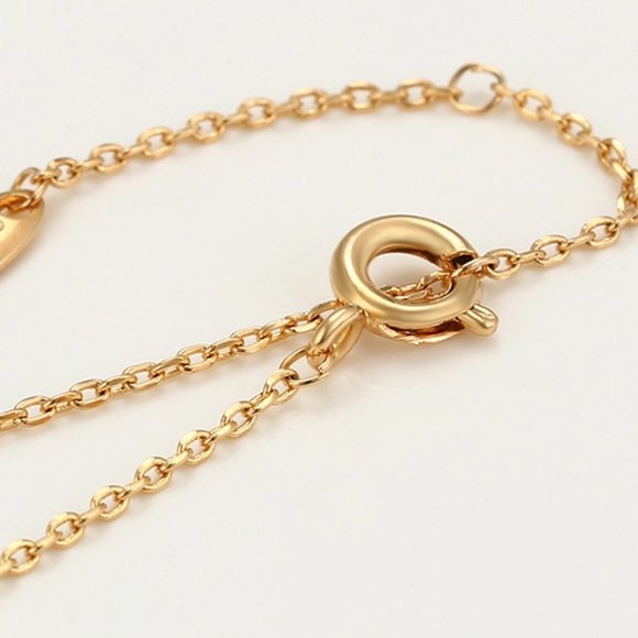 Double Layer Flower 18KGP CZ Necklace - Picture 6 of 10